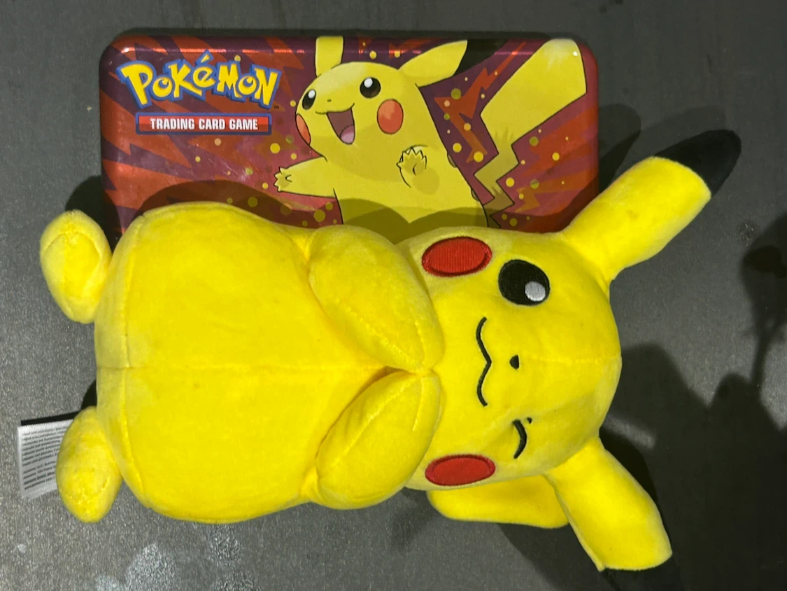 Pokémon Pikachu Plush Toy with Trading Card Tin
