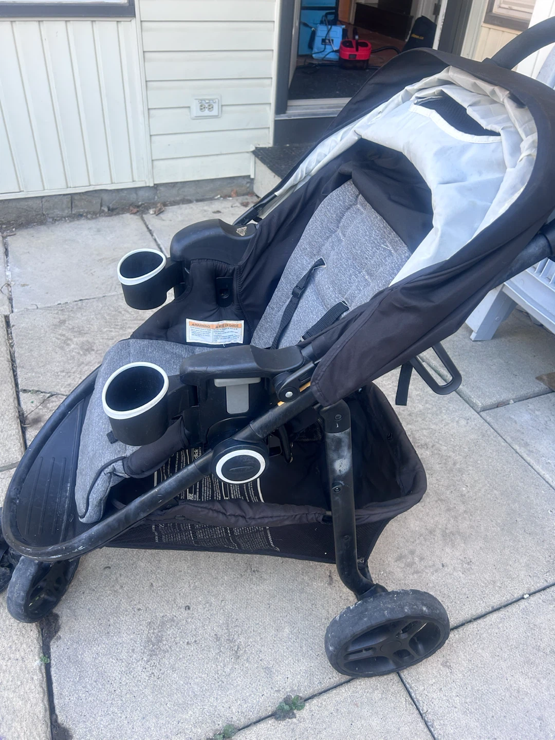 Black Baby Stroller with Cup Holders