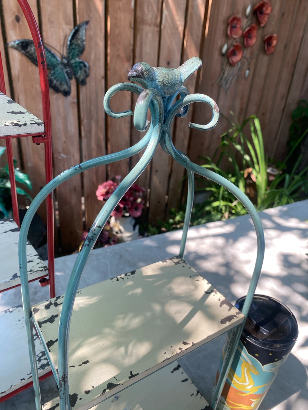 Set of 2 Tiered Metal Plant Stands - photo 3