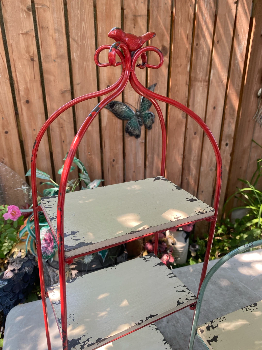 Set of 2 Tiered Metal Plant Stands - photo 4