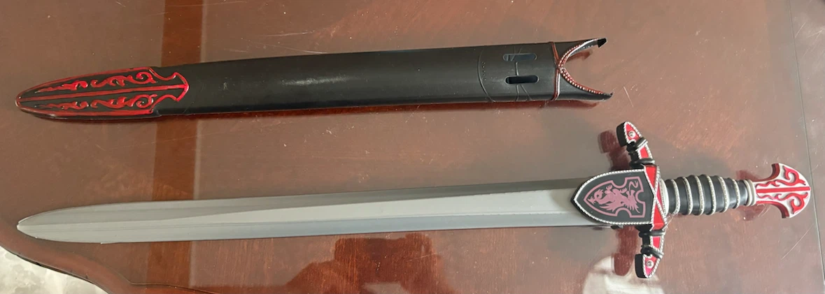 Plastic Toy Sword with Scabbard