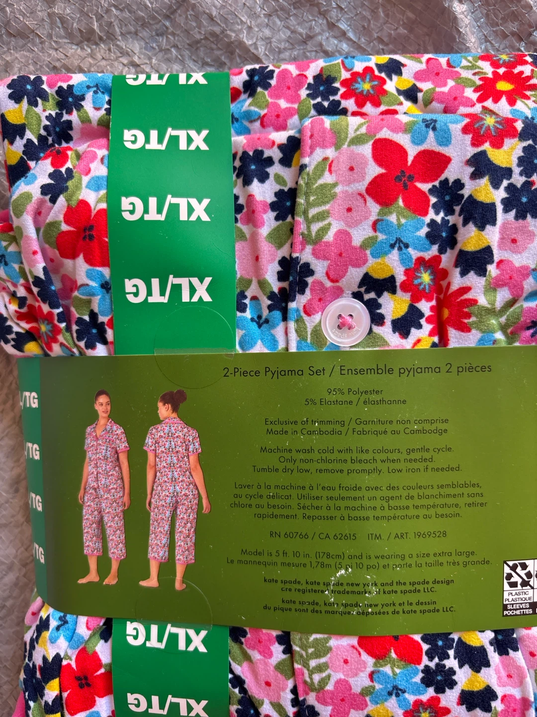 Kate Spade New York Floral Pajama Set - XL/TG - photo 2