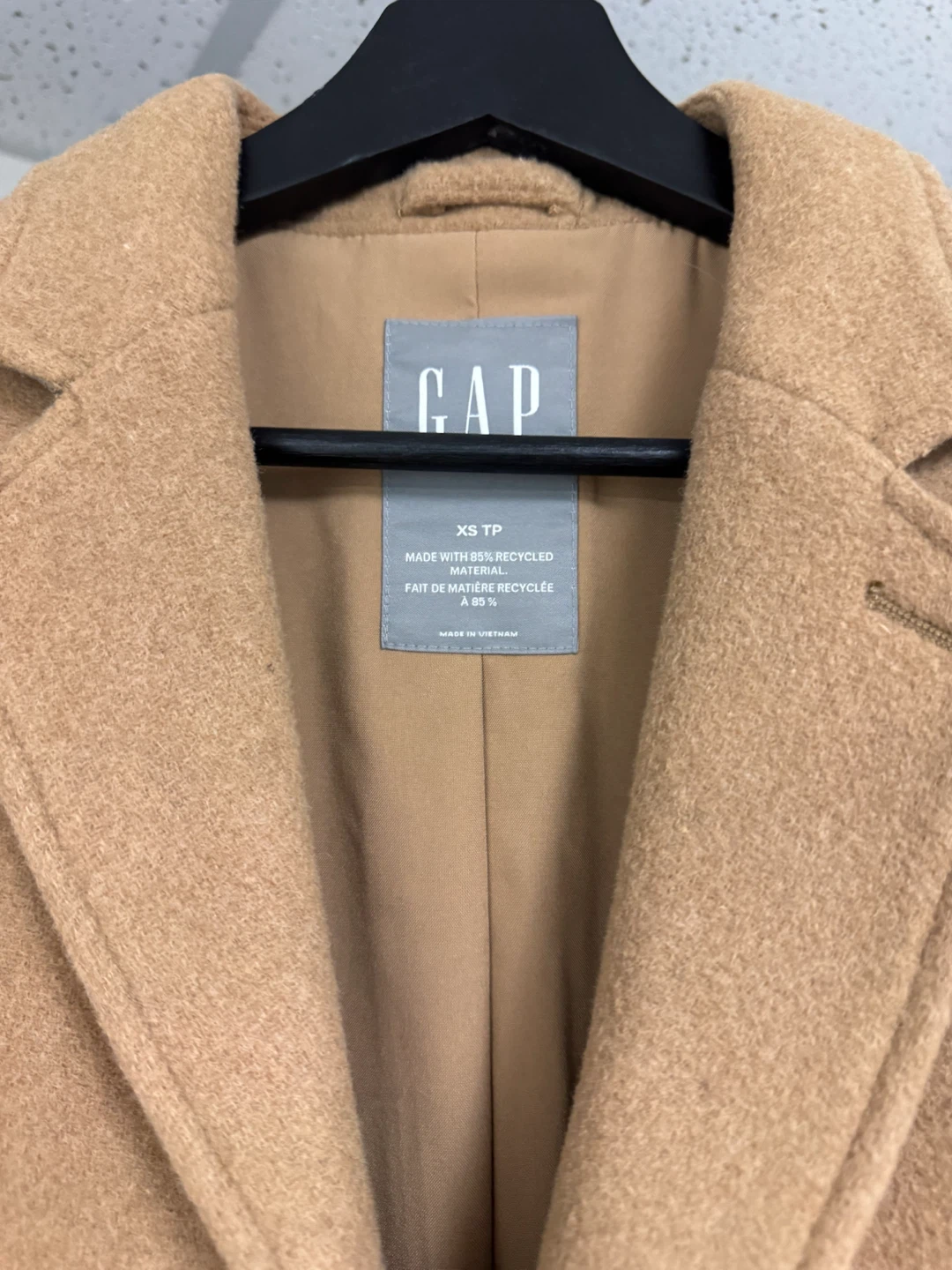 GAP Camel Wool Blend Topcoat - XS & M Mens - photo 3