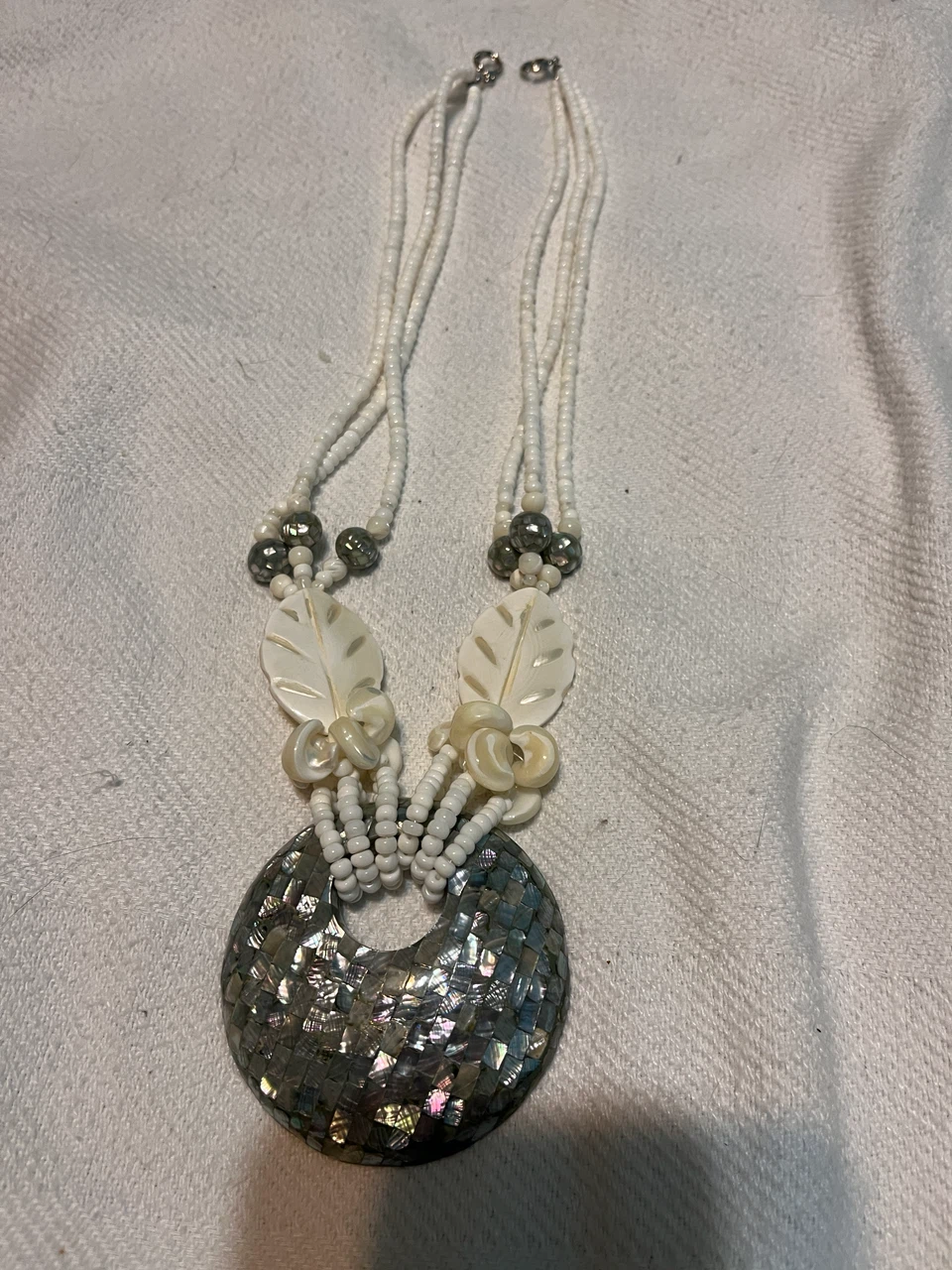 Boho Beaded Pendant Necklace