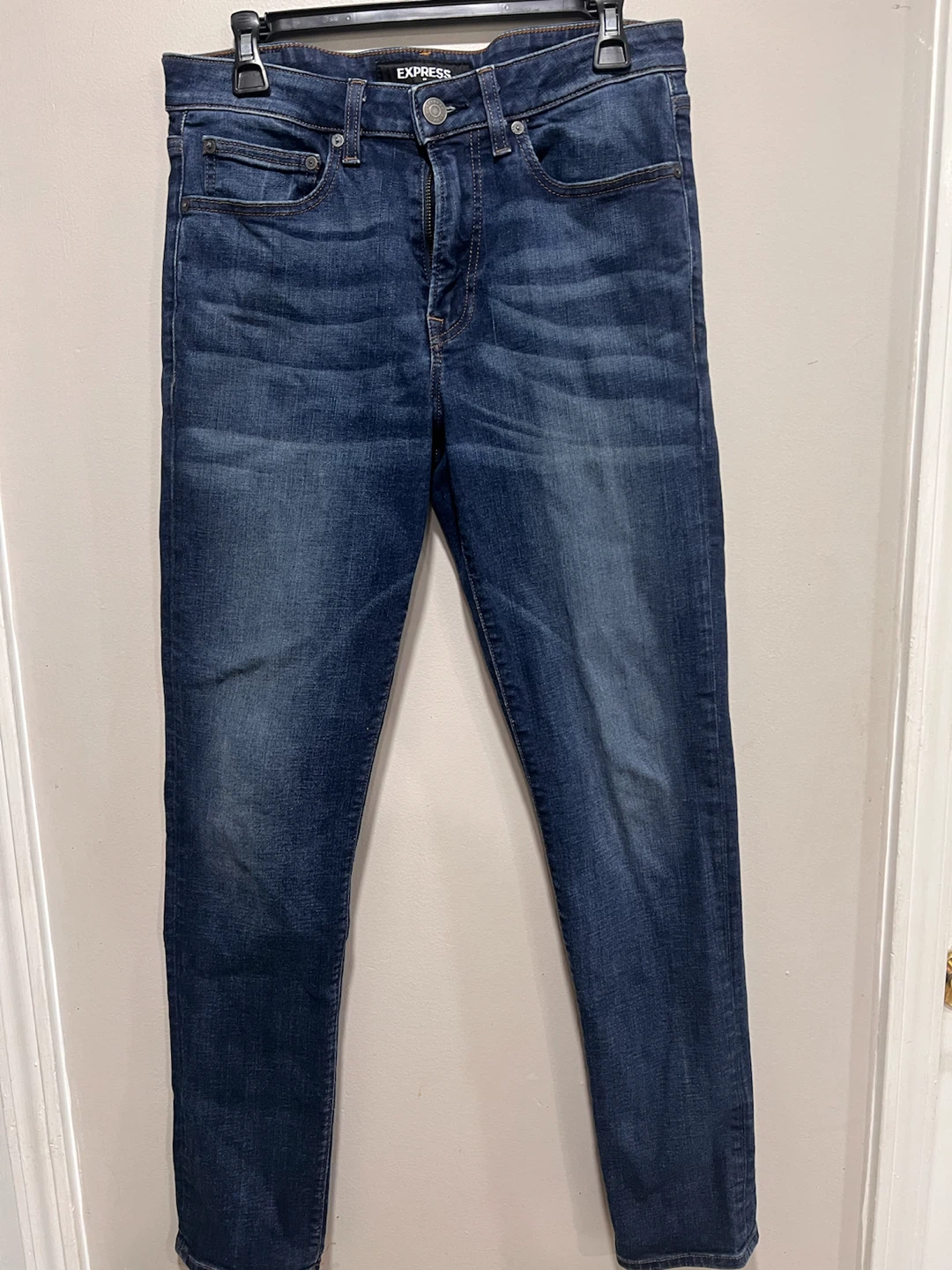 Express Hyper Stretch Slim Skinny Blue Denim Mid Rise - photo 2