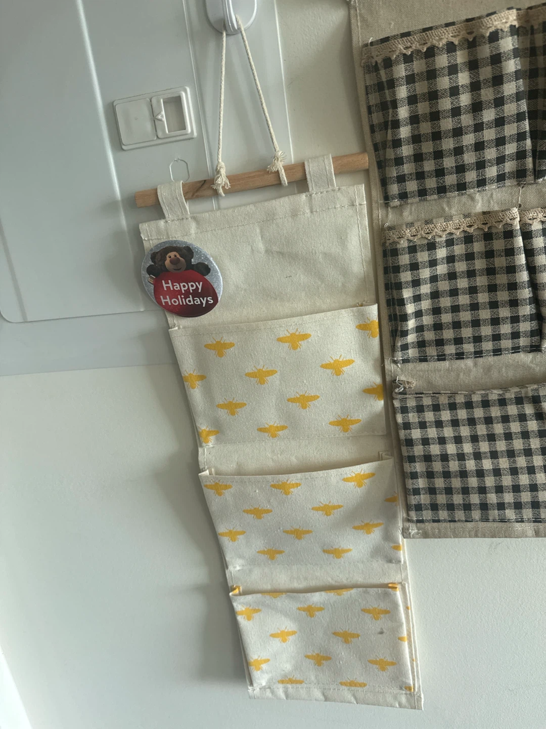 Gingham Hanging Wall Organizer - photo 2