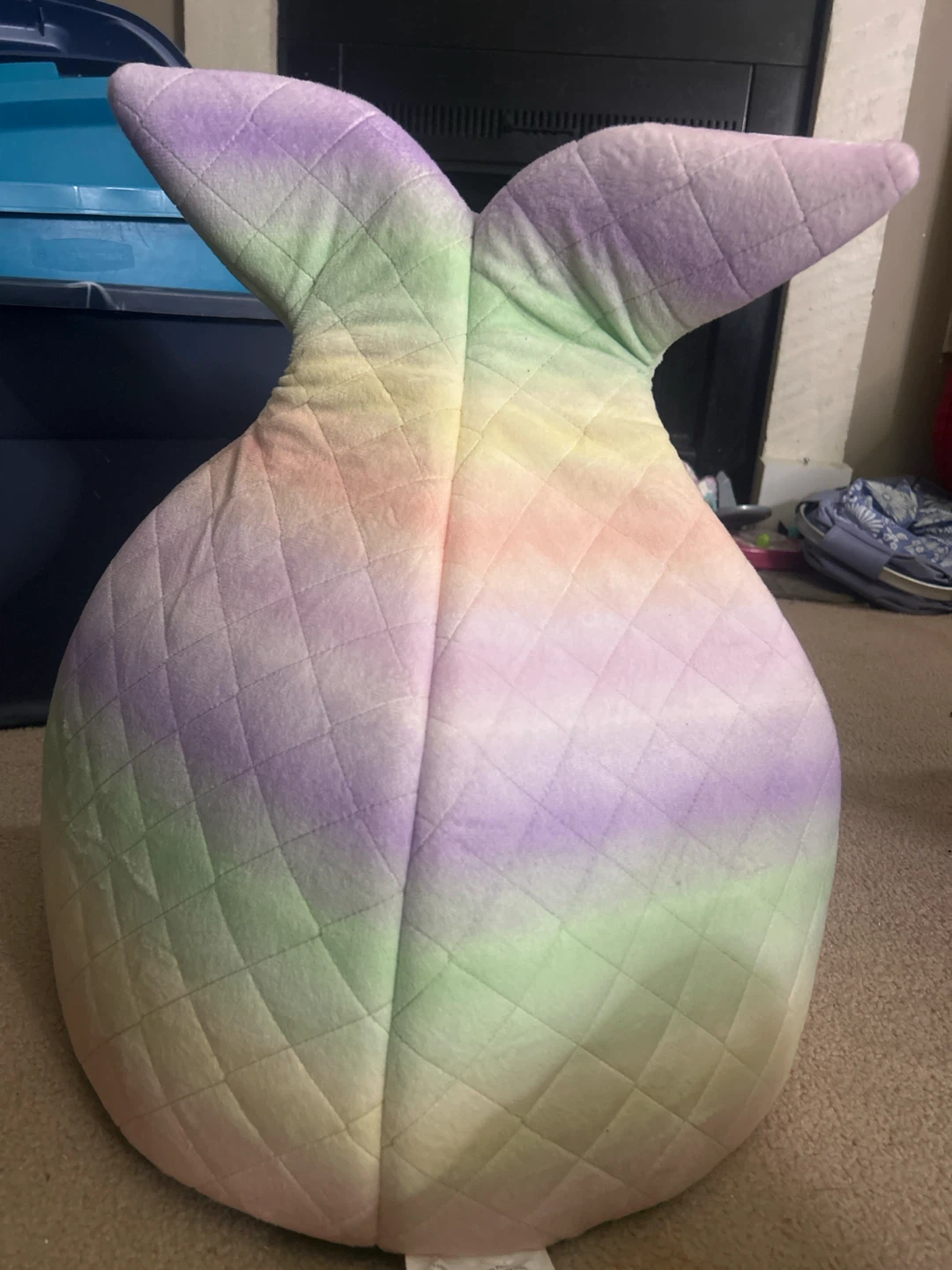 Pastel Mermaid Tail Pet Bed with Fish Toy