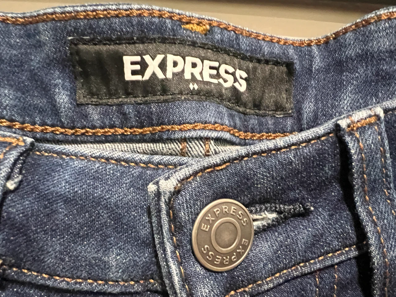 Express Hyper Stretch Slim Skinny Blue Denim Mid Rise - photo 4