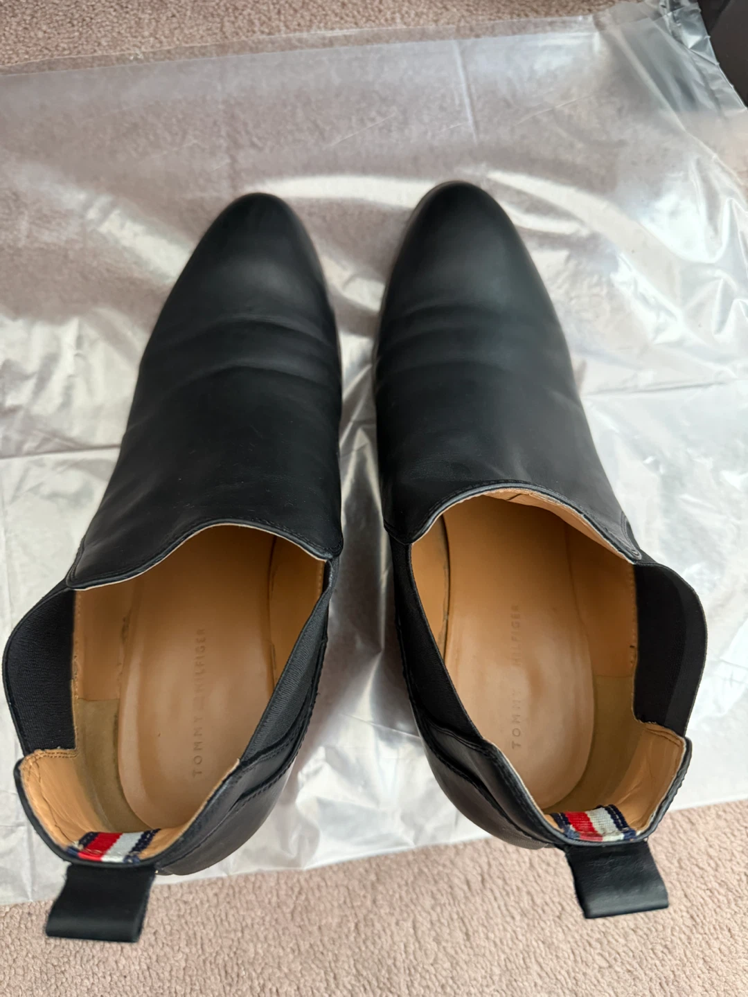 Tommy Hilfiger Black Leather Chelsea Boots