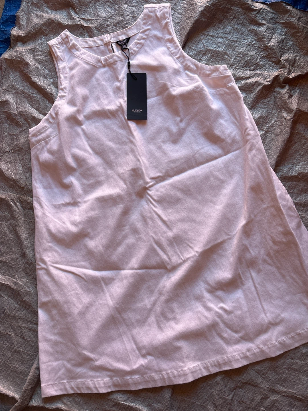 Hudson Los Angeles Soft Knit Denim Shift Dress with Pockets - XL
