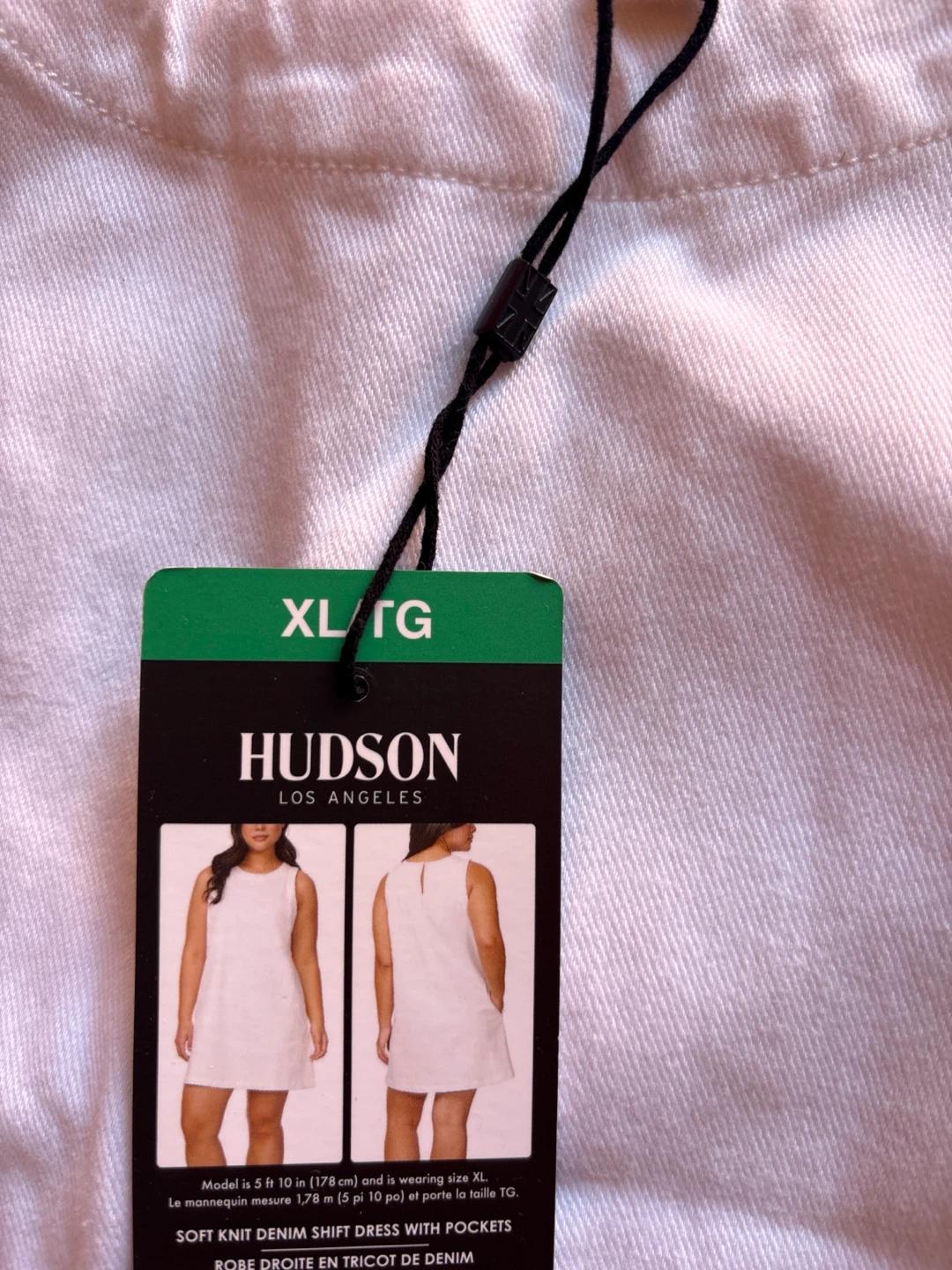 Hudson Los Angeles Soft Knit Denim Shift Dress with Pockets - XL - photo 2
