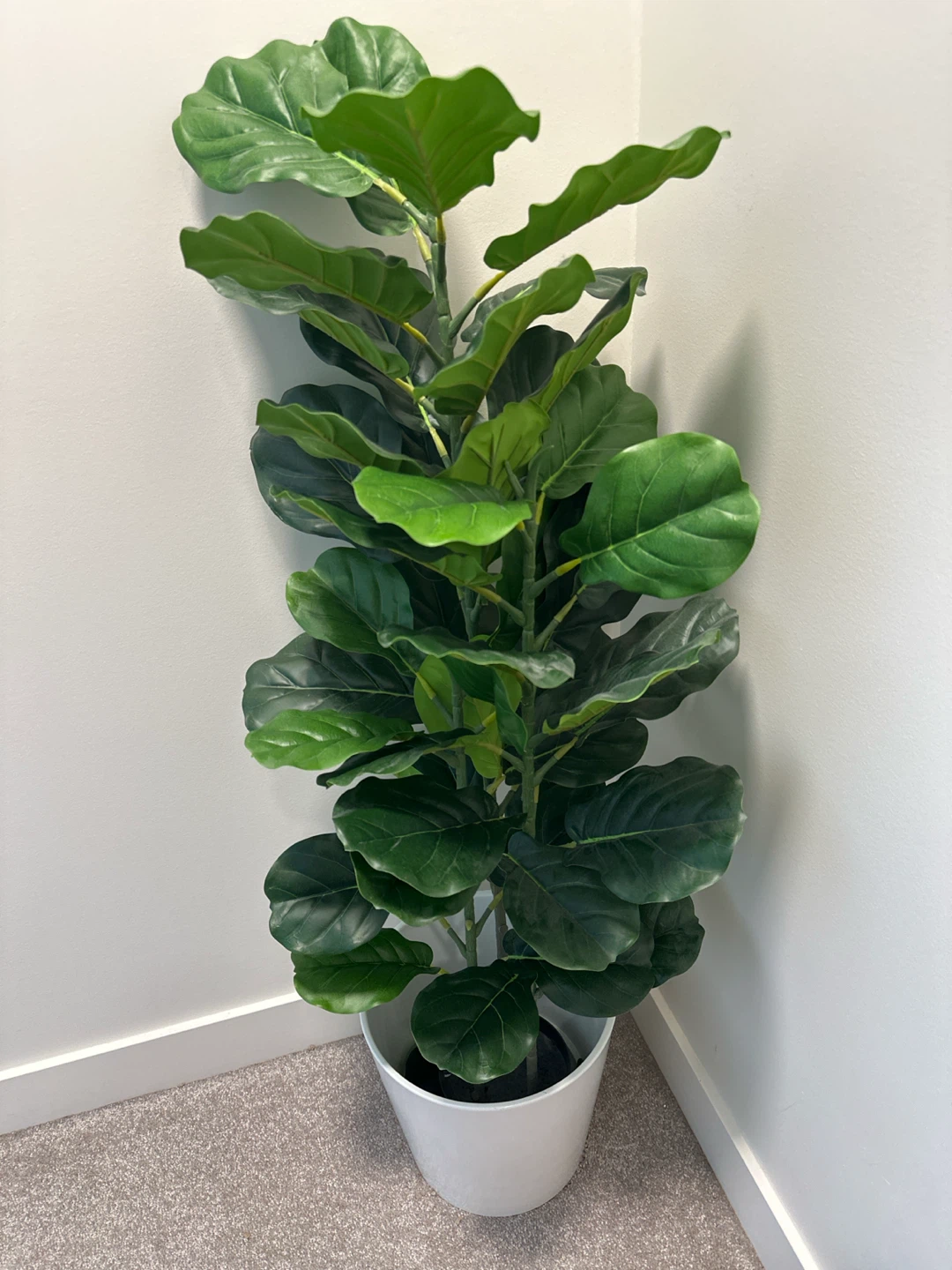 Artificial Fiddle Leaf Fig Plant with IKEA Pot