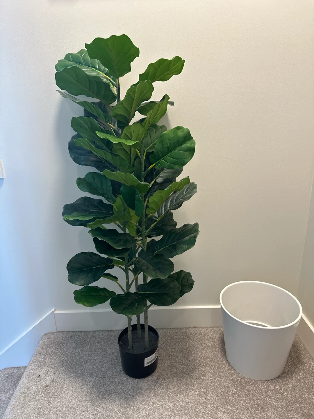 Artificial Fiddle Leaf Fig Plant with IKEA Pot - photo 2
