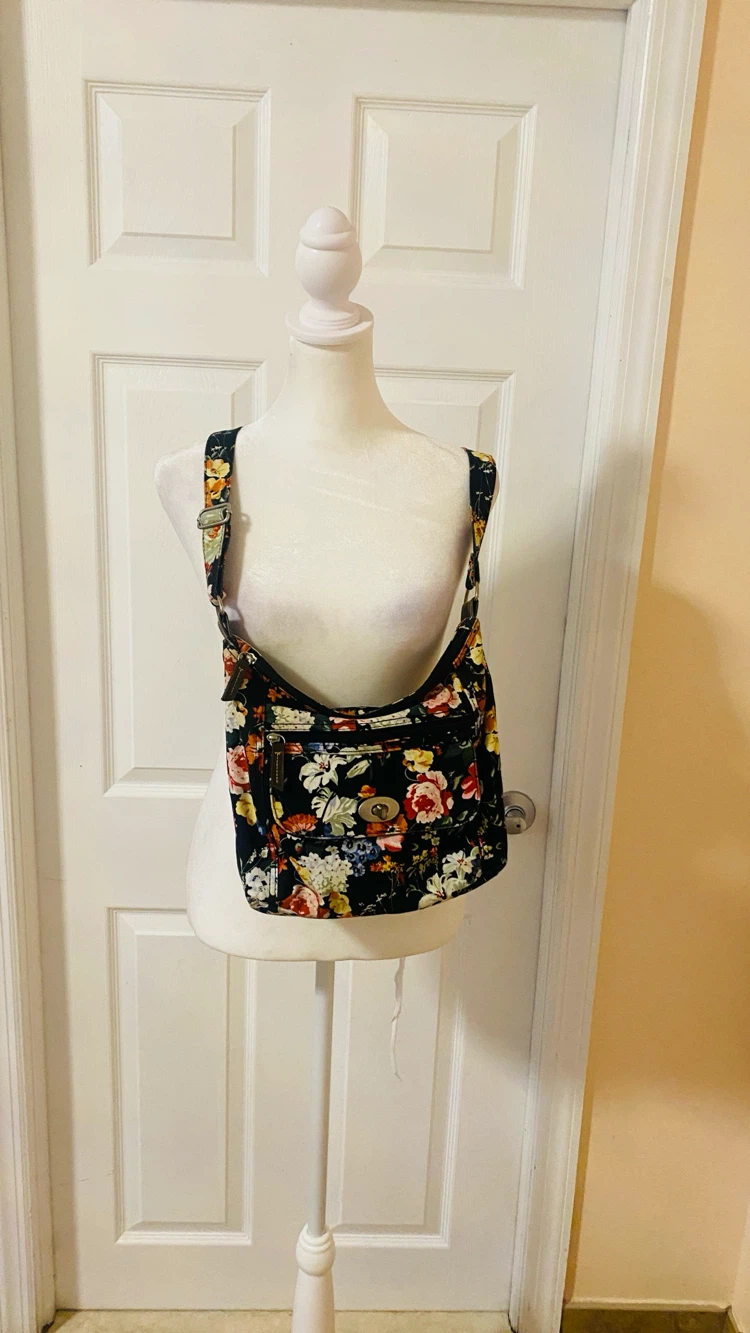Canvas crossbody bag 10x12x3