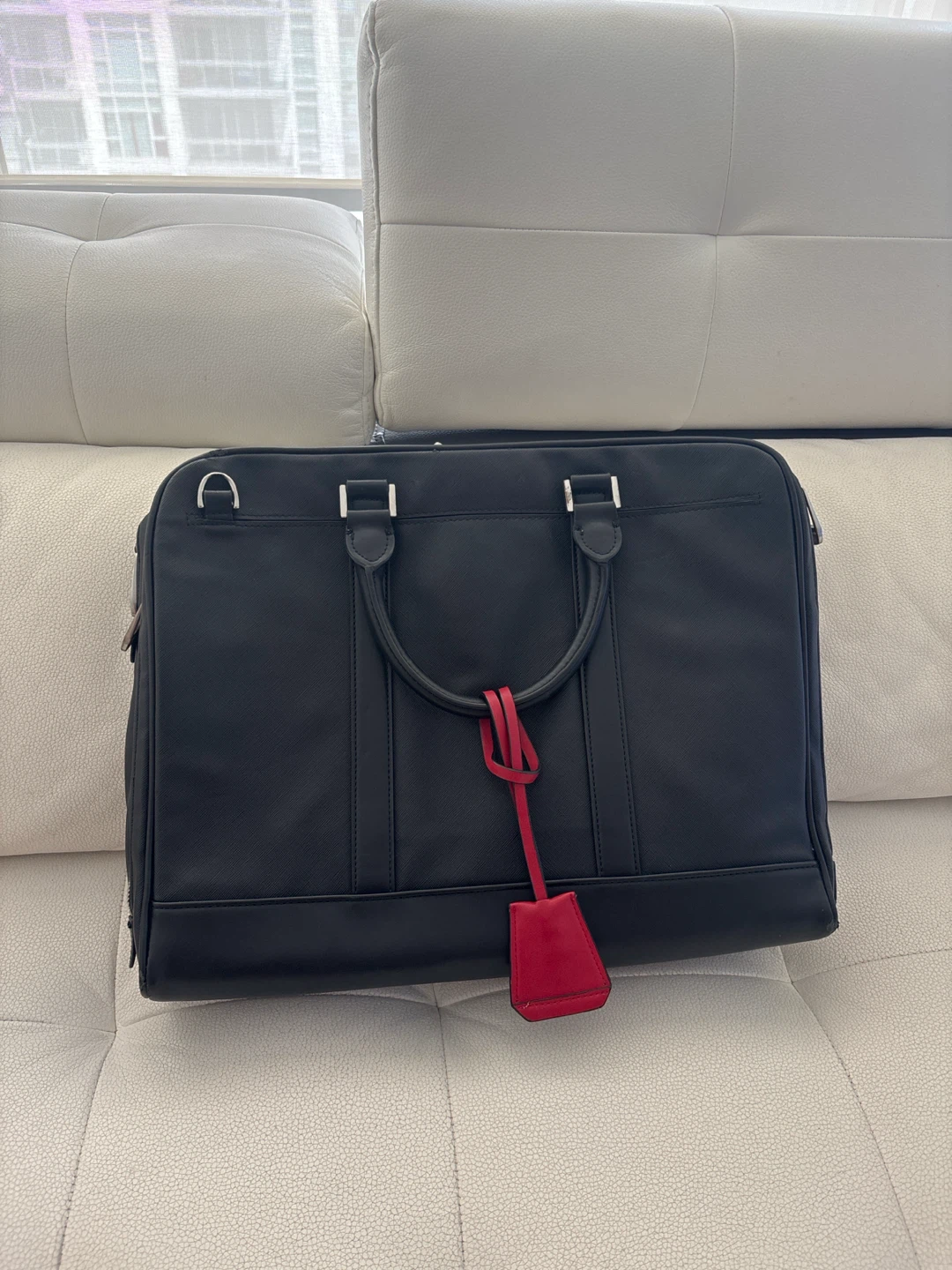ZARA MAN Black Leather Briefcase