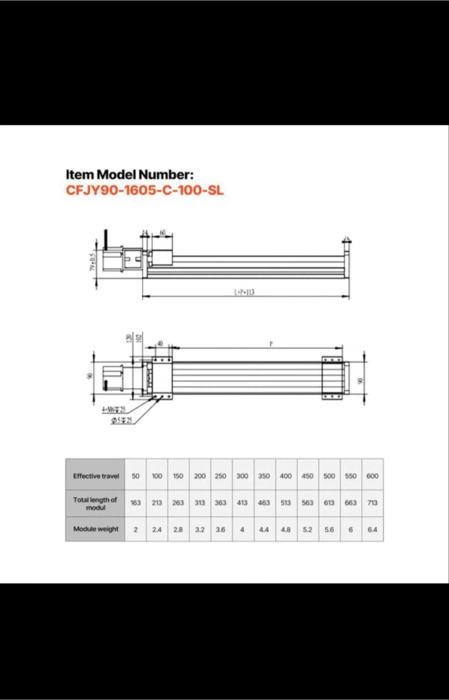 VEVOR Linear Stage Actuator, 100 mm - photo 4