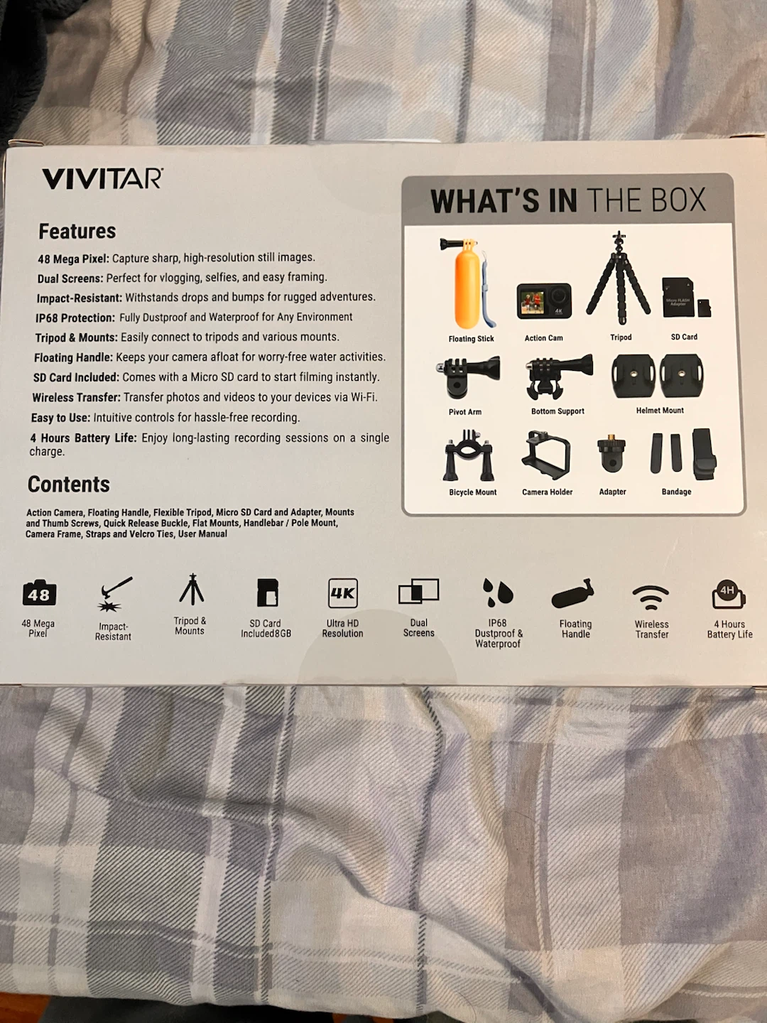 Vivitar 4K Ultra HD Action Camera Kit Bundle - photo 4