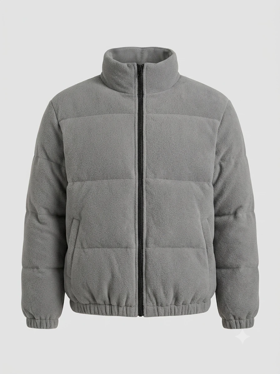 Grey Fleece Puffer brand new Jacket (never worn)