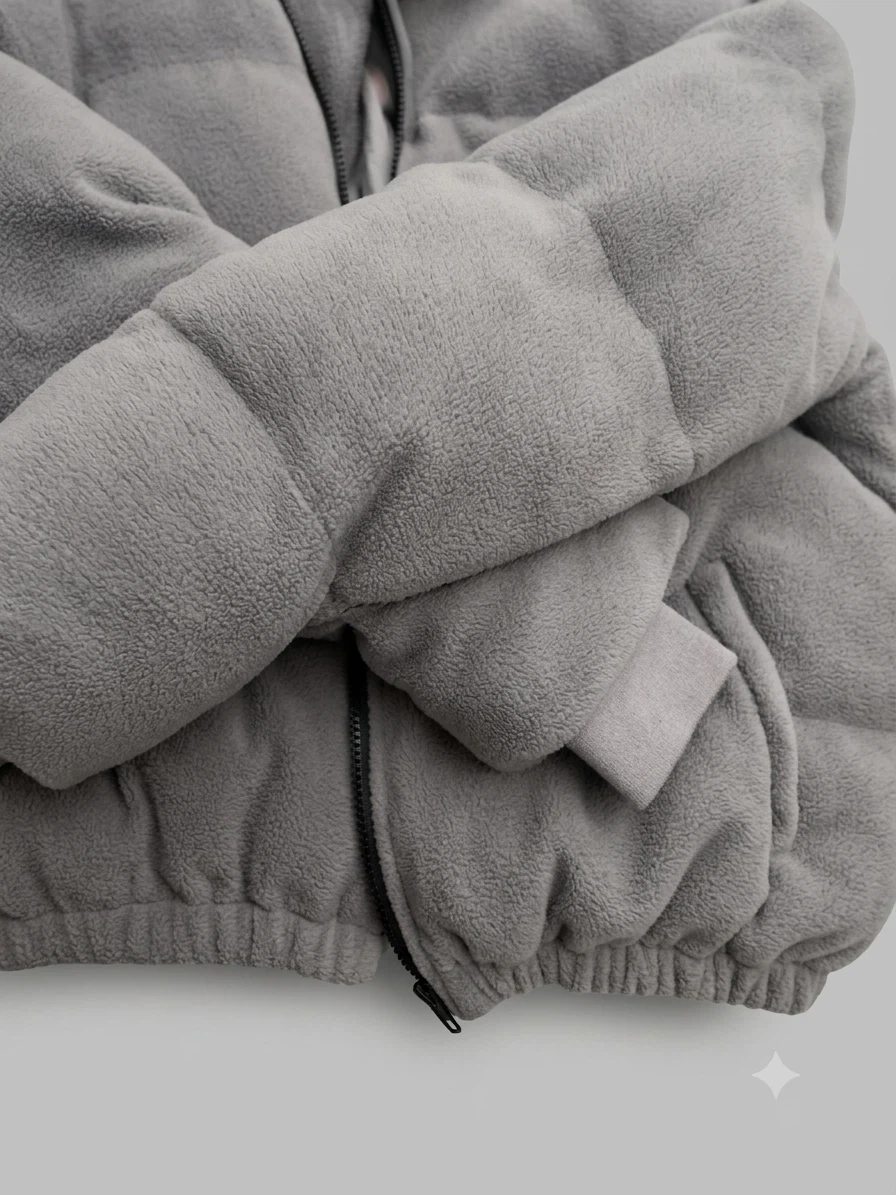 Grey Fleece Puffer brand new Jacket (never worn) - photo 2