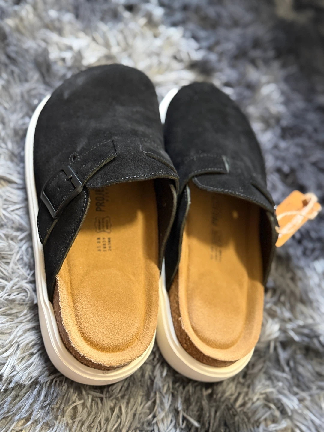 Project Cloud Black Suede Clogs Women's Size 8 - photo 4