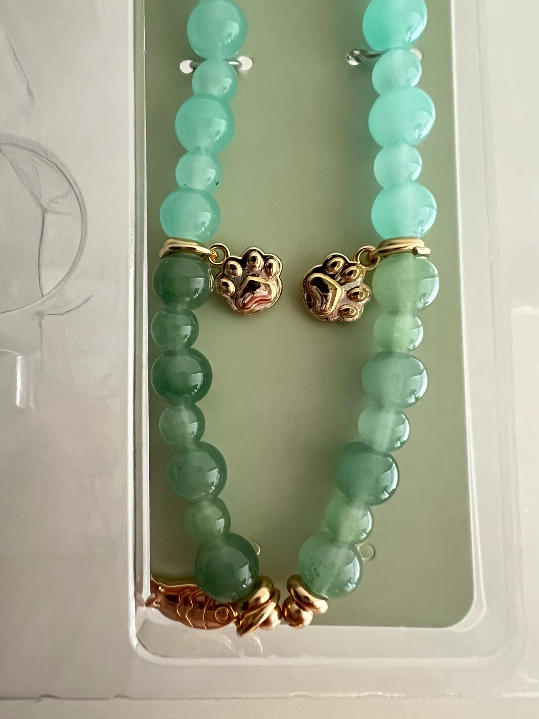 Beaded Charm Bracelet with Paw and Fish Charms - photo 2