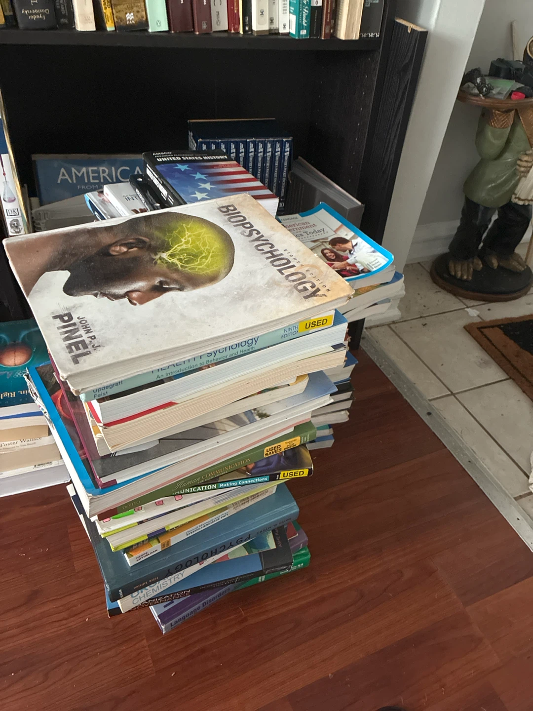 Random subject textbooks from over the years 12 to 25 a piece