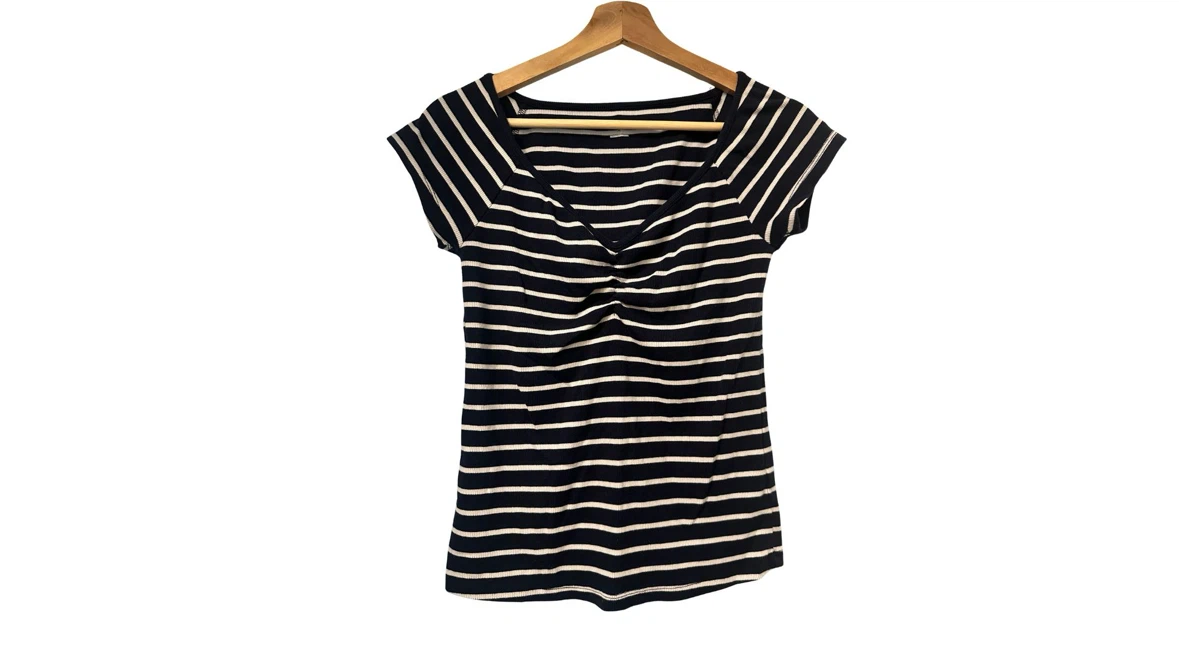 Striped V-Neck T-Shirt