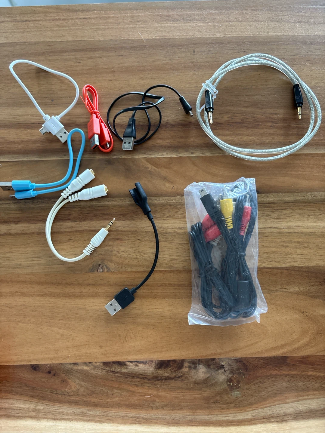 Assorted Audio and USB Cables