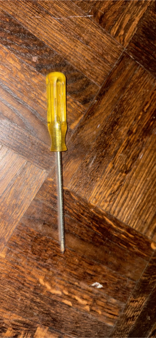 Screwdriver with Yellow Handle