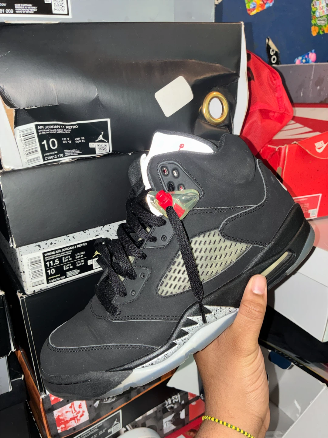 Jordan 5 Black Metallic 2016 Size 10 Og All - photo 3