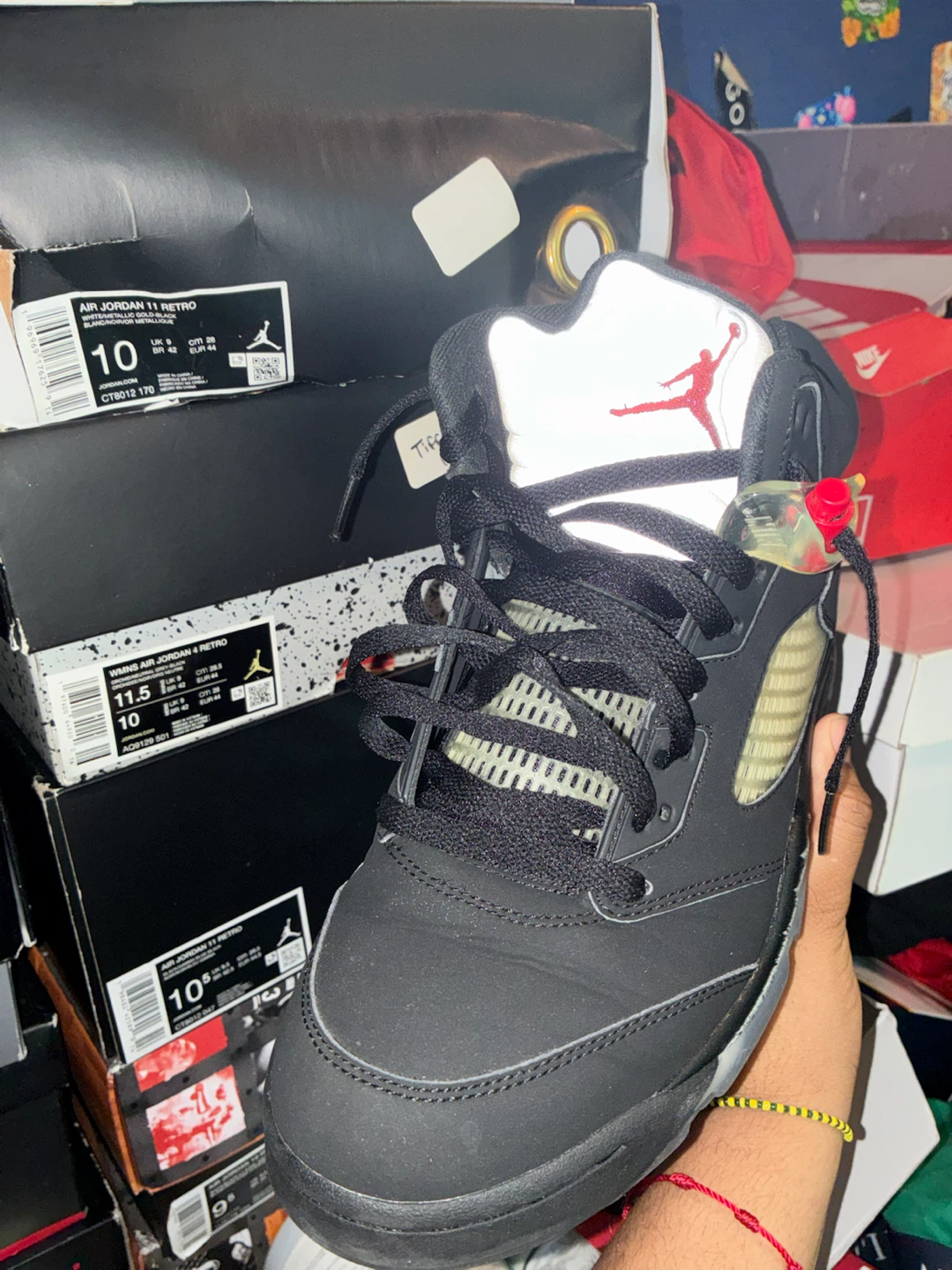 Jordan 5 Black Metallic 2016 Size 10 Og All - photo 4