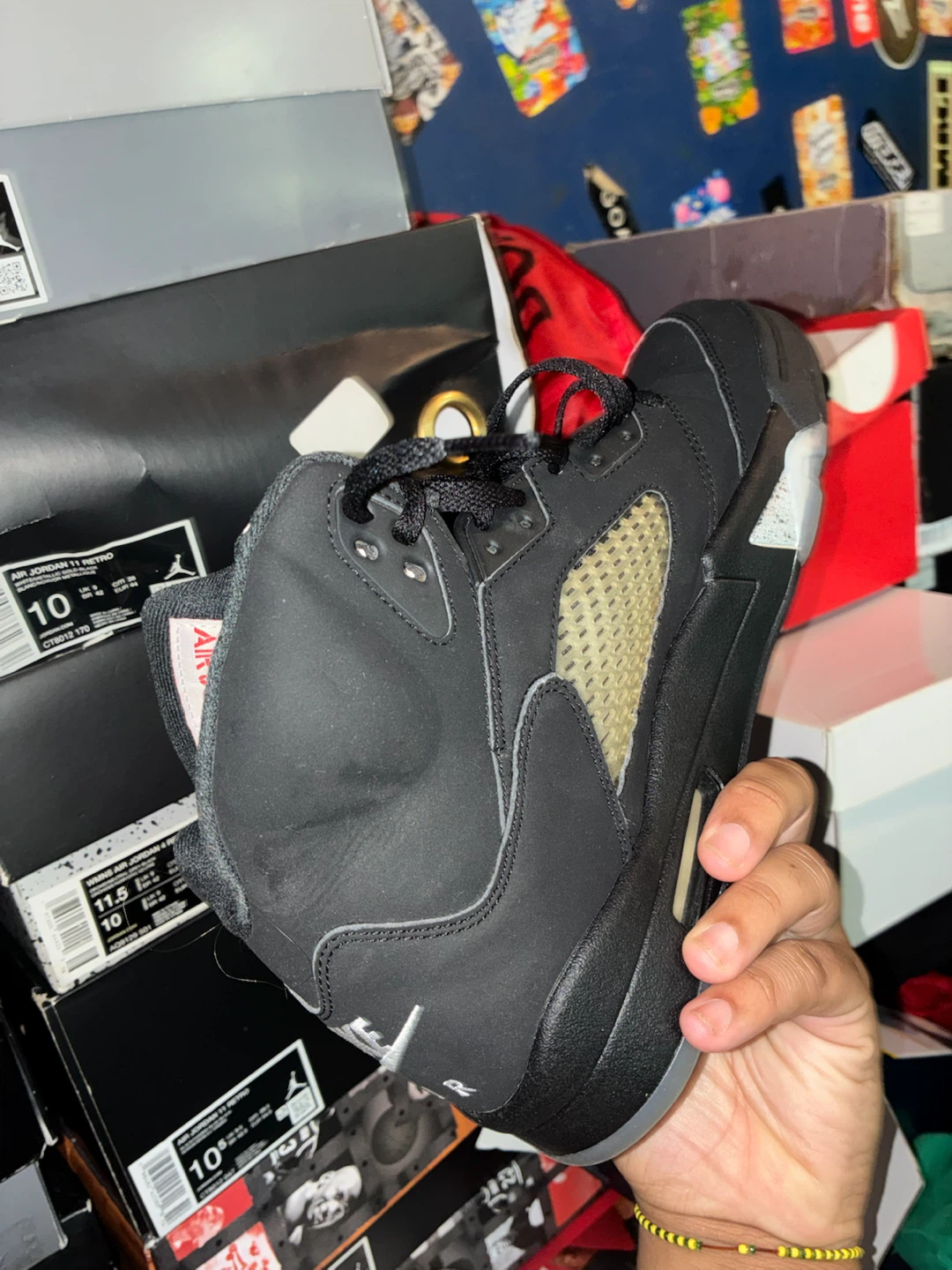 Jordan 5 Black Metallic 2016 Size 10 Og All - photo 5