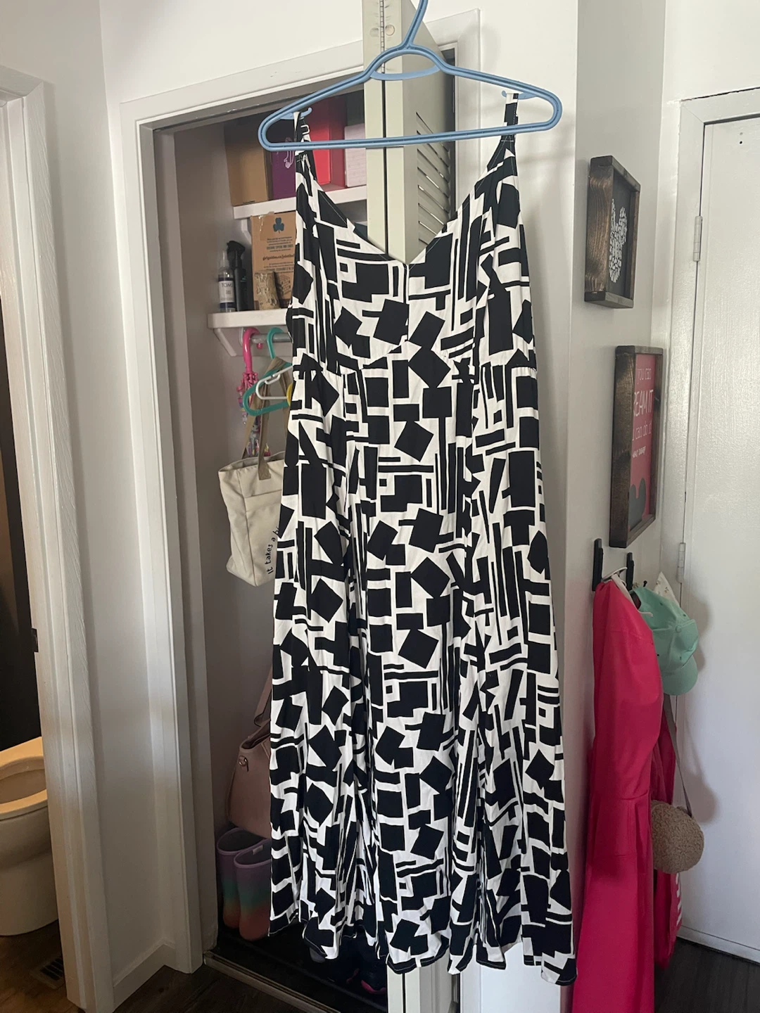 Torrid Black & White Maxi Dress 2X