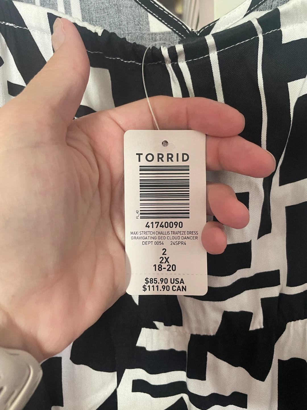 Torrid Black & White Maxi Dress 2X - photo 4