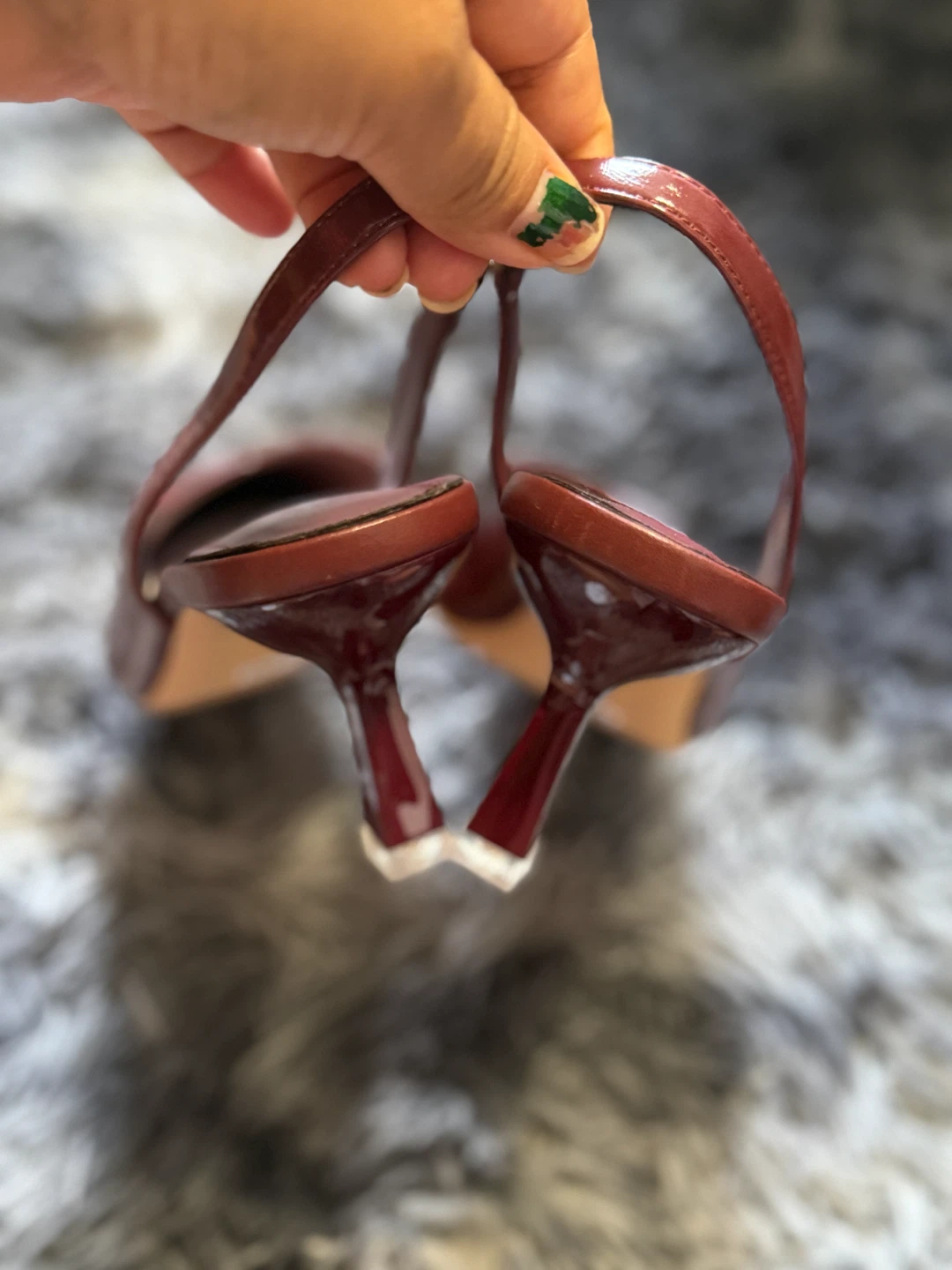 Women's Red Slingback Heels - photo 3