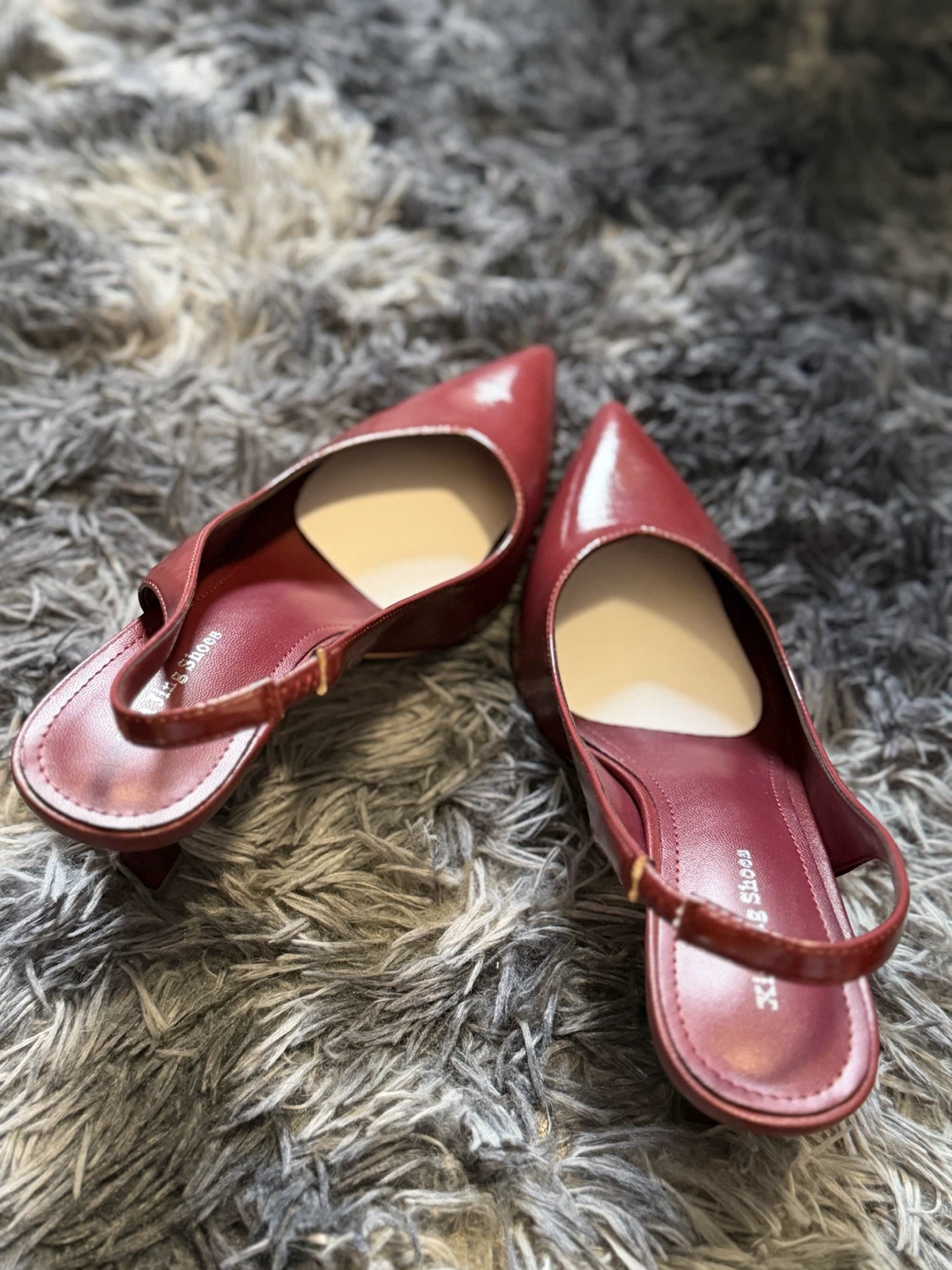 Women's Red Slingback Heels - photo 4