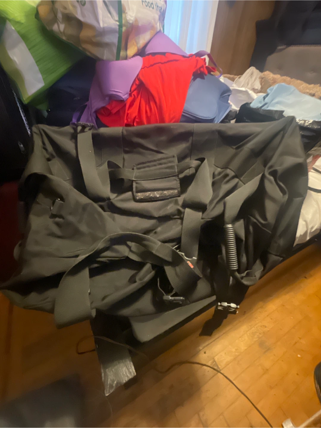 Black Rolling Duffel Bag