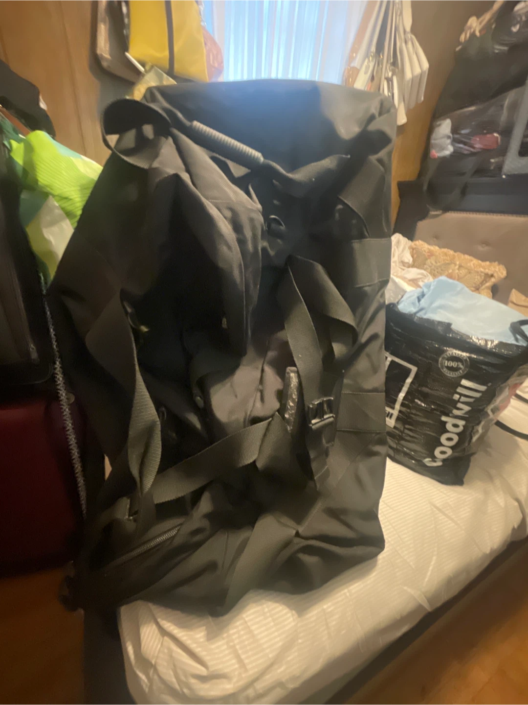 Black Rolling Duffel Bag - photo 2