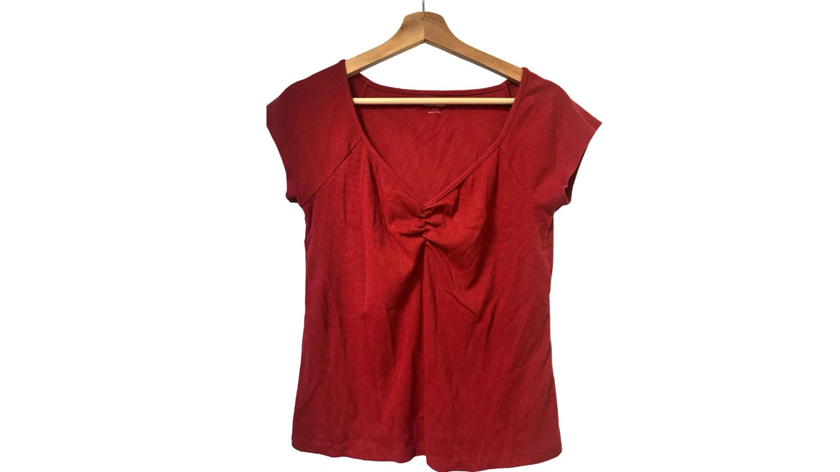 Red V-Neck T-Shirt