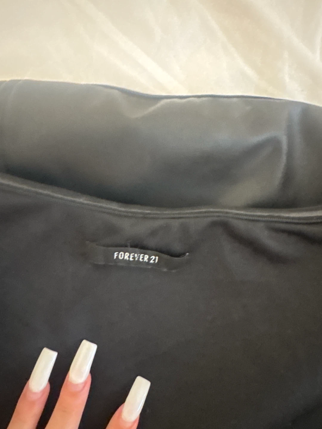Forever 21 Black Faux Leather Corset Top - photo 3