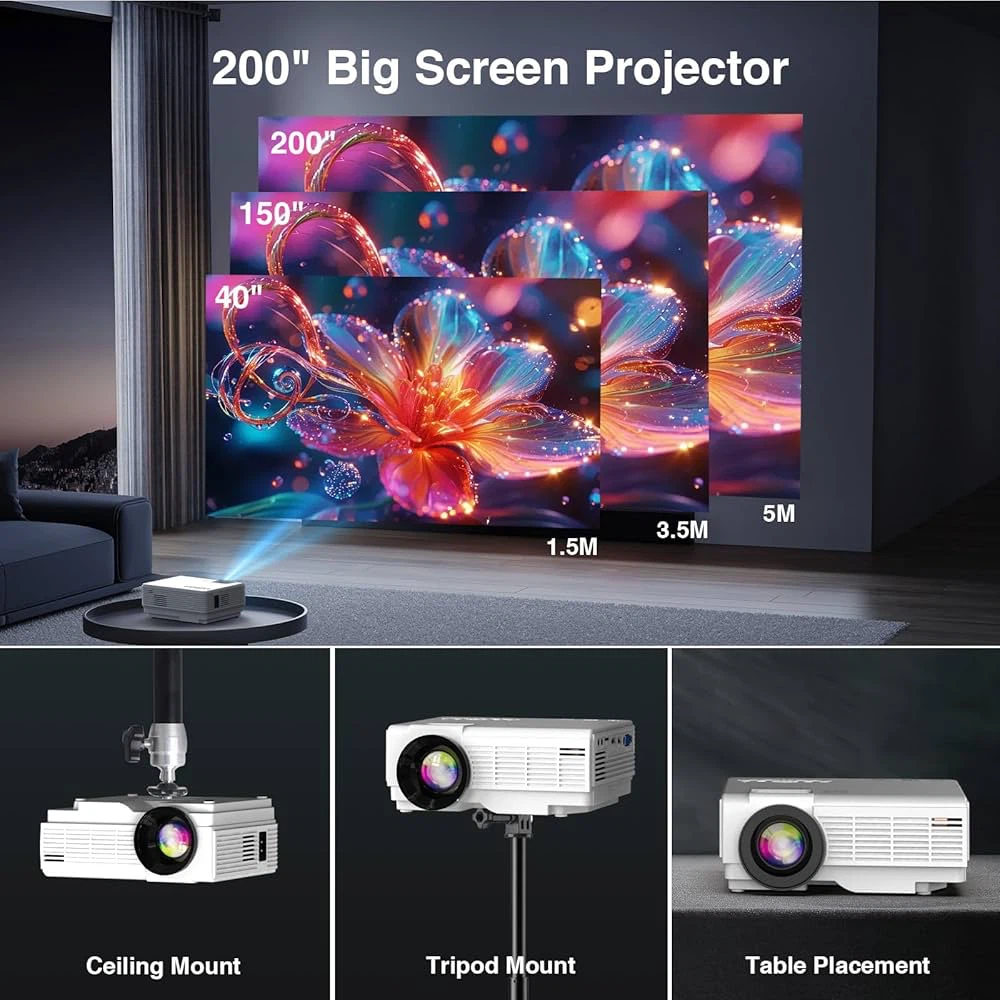 Smart Projector 1080P HD WiFi Bluetooth - Brand New - photo 5