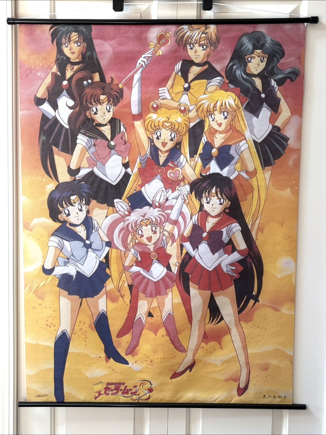 Vintage Huge Sailor Moon S Fabric Wall Scroll Poster