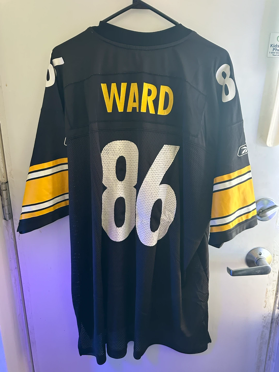 Pittsburgh Steelers "Ward 86" Reebok NFL Equipment Jersey XL
