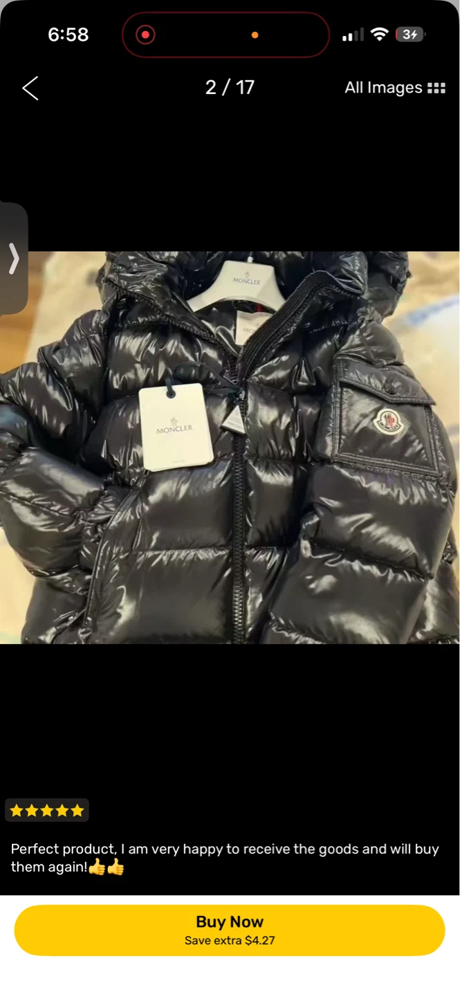 Moncler Black Puffer Jacket - photo 2