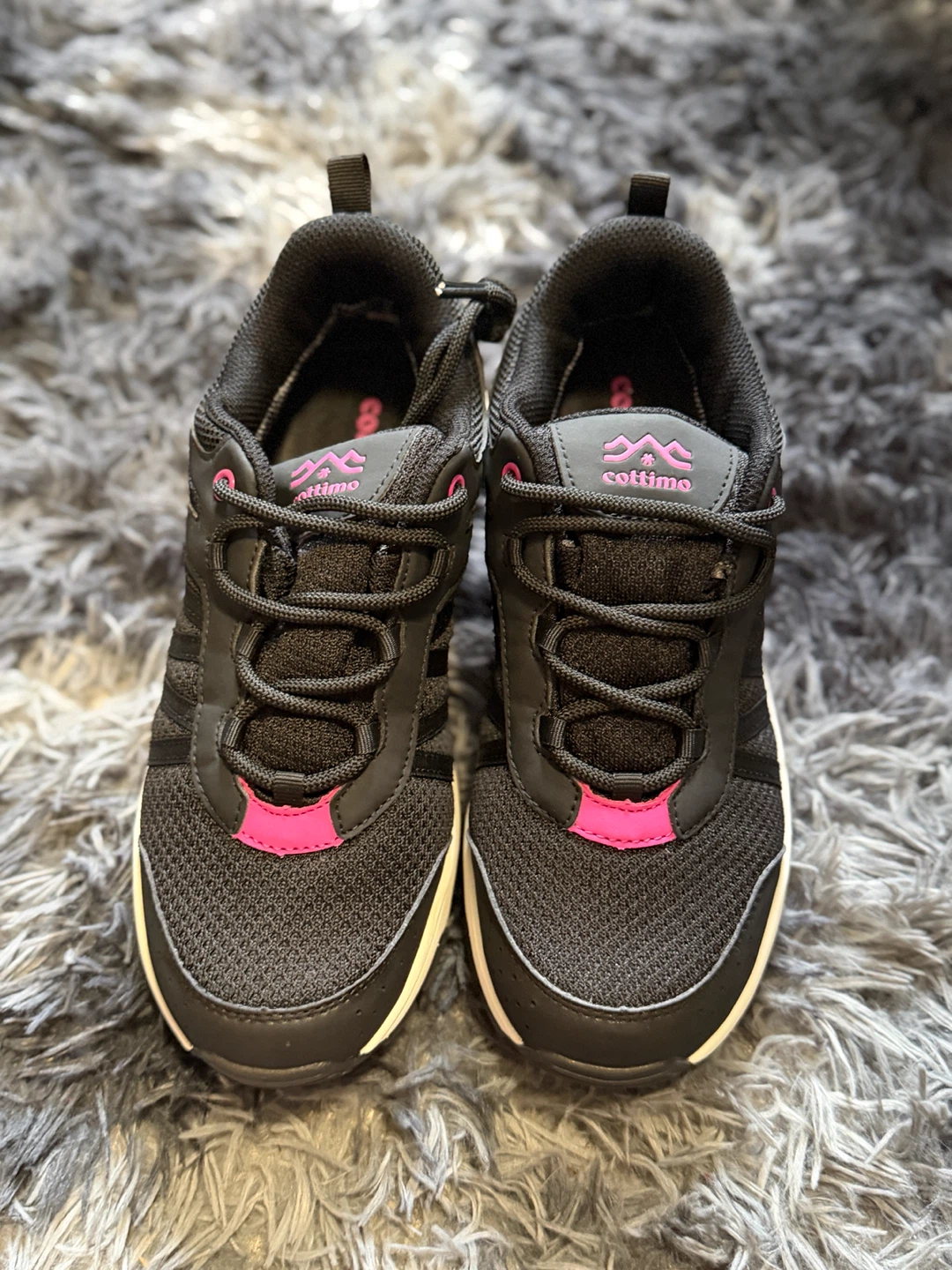 cottimo black & pink running shoes