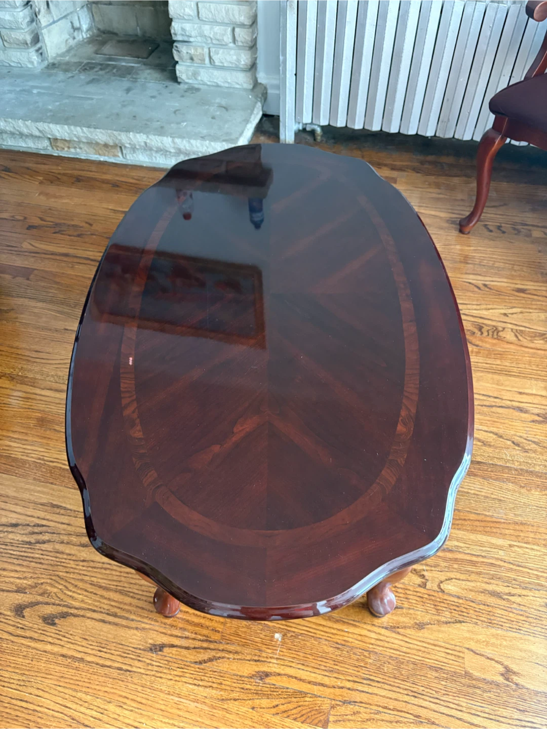 Wooden Oval Coffee Table