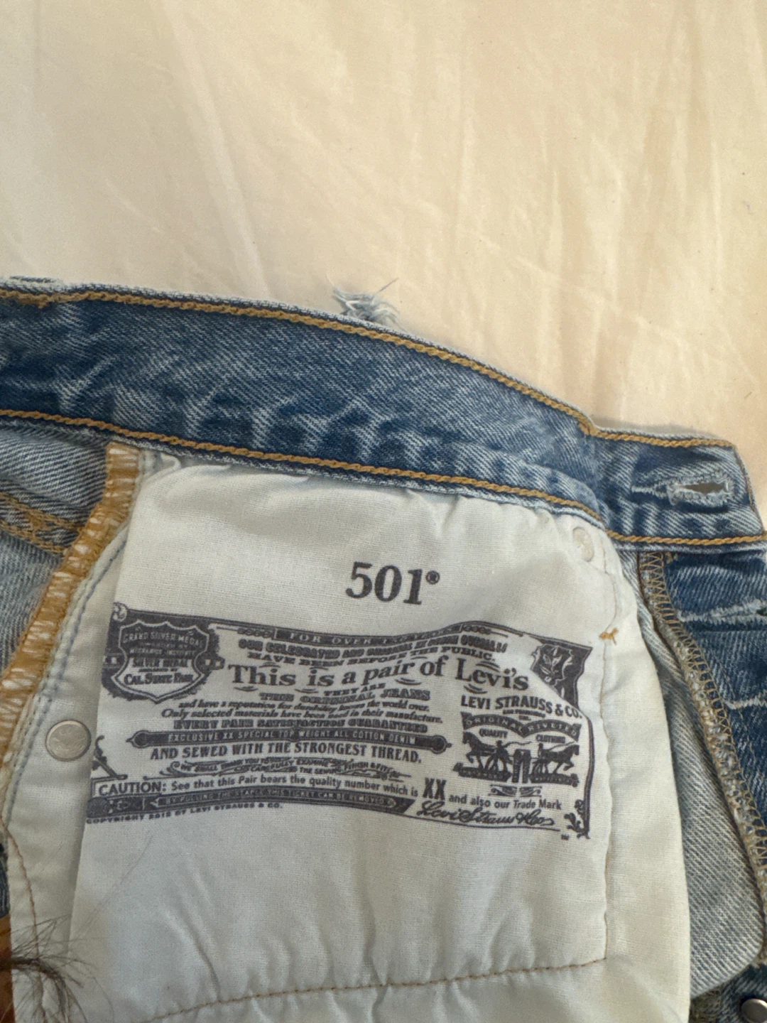 Levi's 501 Distressed Denim Shorts - photo 3