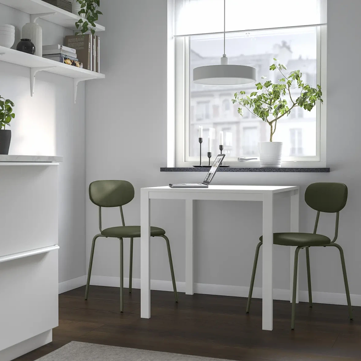 IKEA White Square Compact Dining Table - photo 3