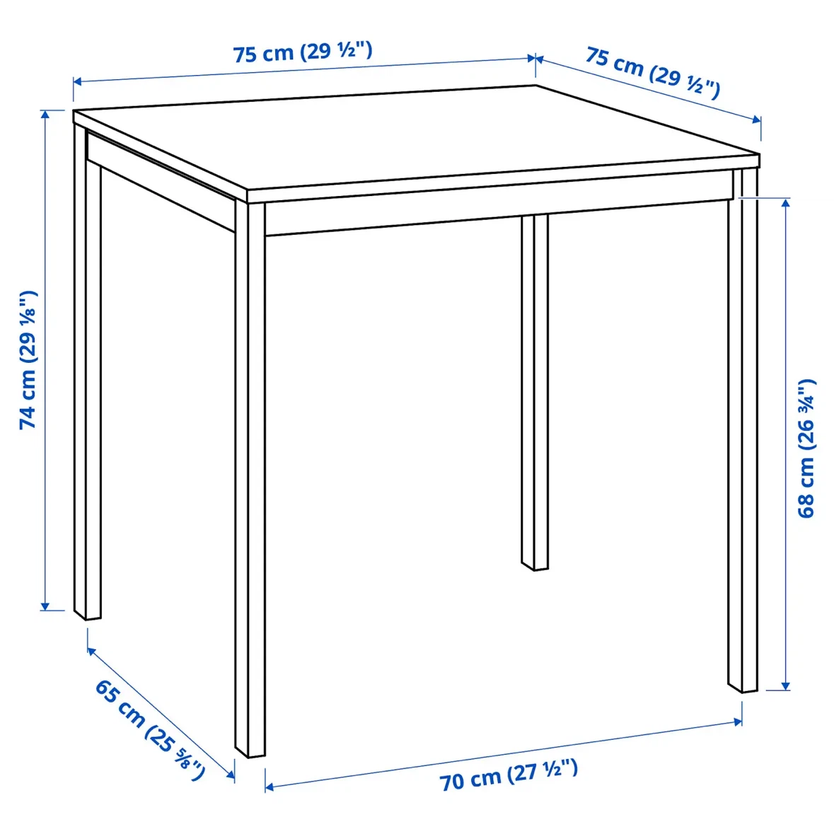 IKEA White Square Compact Dining Table - photo 5
