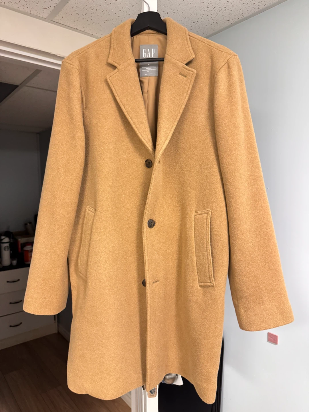 GAP Camel Wool Blend Topcoat - XS & M Mens - photo 4